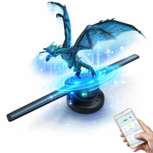 Holografikus 3D LED ventilátor kijelző 42 cm – HD hologram kivetítő telefonos applikációval és távirányítóval (BBD)