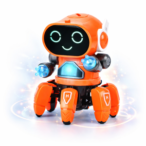 RoboZümi interaktív világító robot – LED-es mozgó játék robot gyerekeknek, fényeffektusokkal (BBJ)