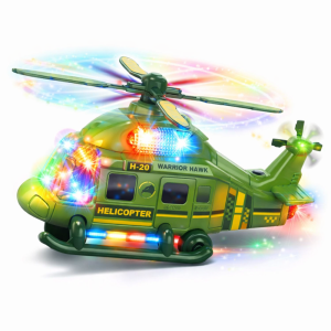 ThunderChop katonai helikopter – LED-es játék helikopter fényeffektusokkal, forgó rotorral gyerekeknek (BBJ)