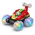 TurboTwist 360 RC kaszkadőr autó – LED világító kerekek, 360° pörgő stunt távirányítós játék autó gyerekeknek (BBJ)