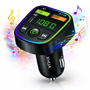XHUA KOS-21 autós MP3 lejátszó – 3A Type-C FM transmitter, Bluetooth, USB töltő 12–24V (BBD)