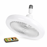 E27 LED ventilátoros lámpa távirányítóval – ultra csendes, szabályozható mennyezeti ventilátor lámpa fehér (BBD)
