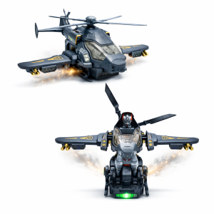 RoboChopper transformer helikopter – átalakuló robot játék LED fénnyel és hanggal (BBJ)