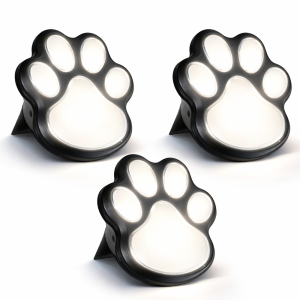 SolarPaw napelemes mancs mintás LED kerti dekor lámpa szett 3 db kültéri díszvilágítás (BBD)