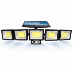 Nexolux napelemes LED fali lámpa – 5 fejes, 300 COB LED-es kültéri biztonsági lámpa mozgásérzékelővel (BBV)
