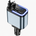 180W 5 az 1-ben LED-es autós gyorstöltő adapter – PD3.0 Type-C és USB szivargyújtós töltő telefonhoz (BBD)