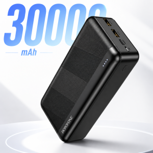Borofone Power Bank 30000mAh – nagy kapacitású hordozható gyorstöltő fekete BJ27B (THM)