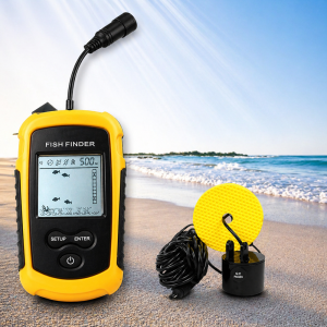 Fish Finder LCD kijelzős hordozható halradar - szonár érzékelővel, visszhangjelzővel (BBV)