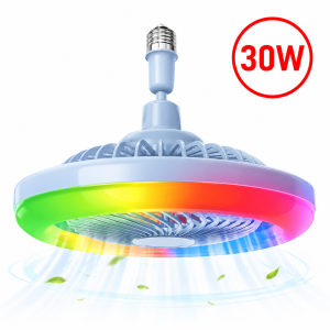 30W RGB LED ventilátorlámpa – multifunkciós mennyezeti lámpa ventilátorral (BBJH)