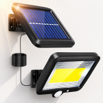 HAYAMI KL25-259 napelemes COB LED fali lámpa – mozgásérzékelős kültéri szolár világítás (BBD)