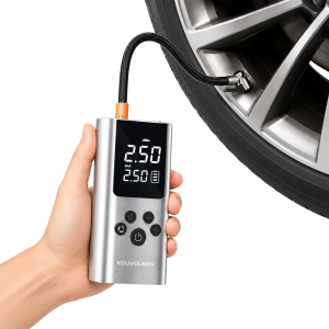 Kouvoolsen KOS-33004 hordozható digitális kompresszor és elektromos légpumpa – autóhoz, kerékpárhoz, motorhoz, labdához (BBD)
