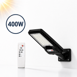 Hayami KL25-282A 400W napelemes utcai LED lámpa – távirányítós kültéri solar világítás IP65 védelemmel (BBD)