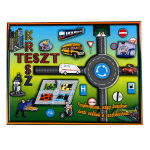 Retro Kresz teszt társasjáték – közlekedési oktató játék kicsiknek és nagyoknak (BBMJ)