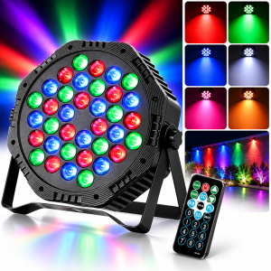 36 LED-es RGB PAR színpadi fény – party lámpa hangvezérléssel AB-WT12(BBD)